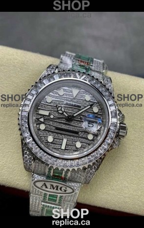 Rolex GMT Masters II Iced Out Dial and Casing Super Clone Watch
