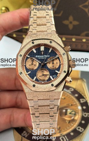 Audemars Piguet Royal Oak Chronograph 26240BA Frosted Rose Gold Super Clone Watch 