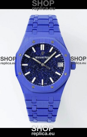 Audemars Piguet Royal Oak Super Clone 15500 Blue Ceramic Starry Dial Watch 