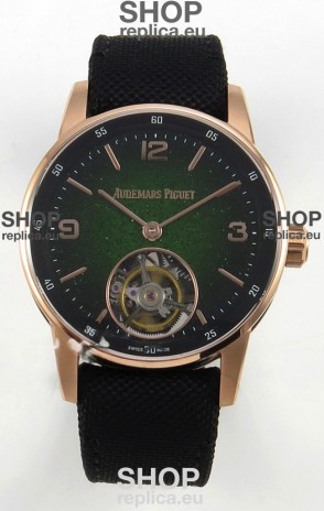 Audemars Piguet CODE 11.59 29396 Rose Gold Green Aventurine Enamel Super Clone Watch 