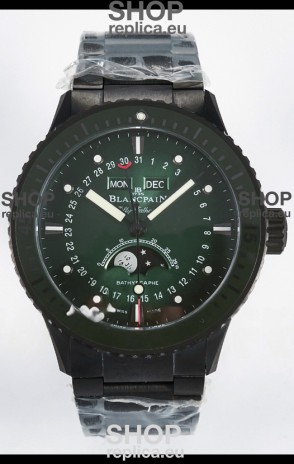 Blancpain Bathyscaphe Ceramic Casing Superclone Watch in Green Dial 