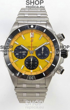 Breitling Chronomat Super Clone B01 42 Edition Swiss 904L Steel Watch Yellow Dial 