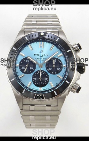 Breitling Chronomat Super Clone B01 42 Edition Swiss 904L Steel Watch Ice Blue Dial 