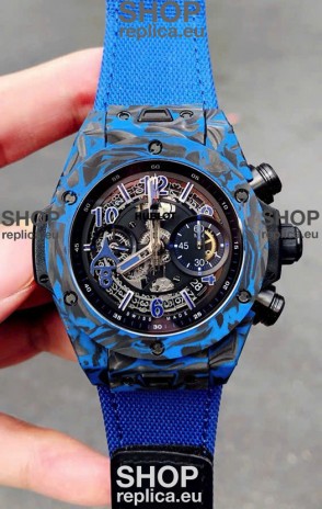 Hublot Big Bang Unico Blue Carbon Las Vegas Boutique Edition Swiss Replica Watch