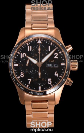 IWC Pilot's IW388306 Super Clone Chronograph 41 Mercedes-AMG Pertonas F1 Rose Gold Watch 