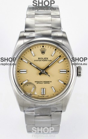 Rolex Oyster Perpetual Super Clone REF#126000 36MM Beige Dial Swiss Replica