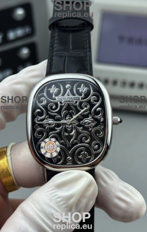 Patek Philippe 5738 Elipse Black Enamel Swiss Quartz Replica Watch 