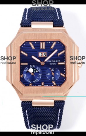Patek Philippe Cubitus 5822 Rose Gold Casing Blue Dial Swiss Replica Watch