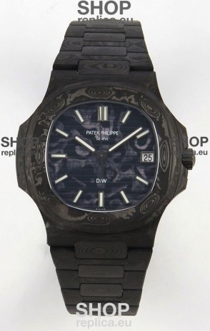 Patek Philippe Nautilus 5711 DiW Blue Carbon Dial 1:1 Mirror Swiss Replica Watch