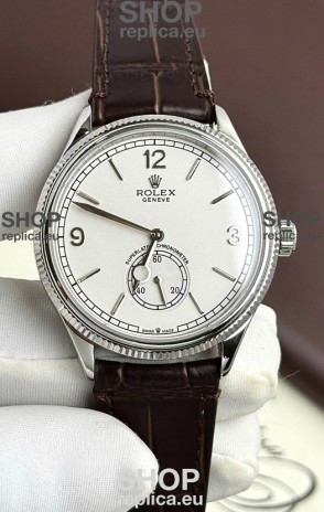 Rolex 1908 Perpetual Swiss Movement Replica Watch in Steel Casing White Dial 