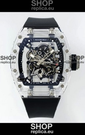 Richard Mille RM055 Transparent Sapphires Casing with Genuine Tourbillon Super Clone Watch