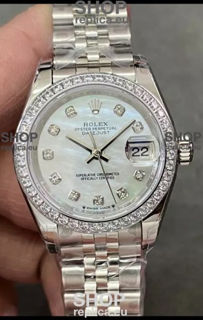 Rolex Datejust Super Clone Mother of Pearl Dial Steel Casing Watch 28MM