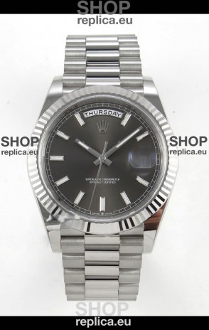 Rolex Day Date Super Clone Grey Dial 40MM 210 Grams Swiss Replica watch 
