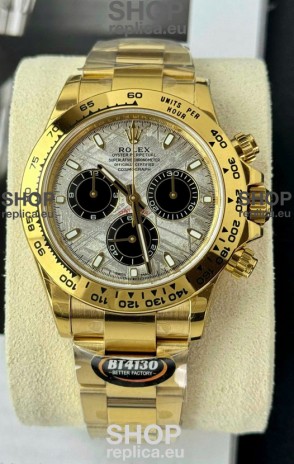 Rolex Daytona Super Clone 116519LN Meteorite Dial Cal.4130 Movement - Yellow Gold Casing