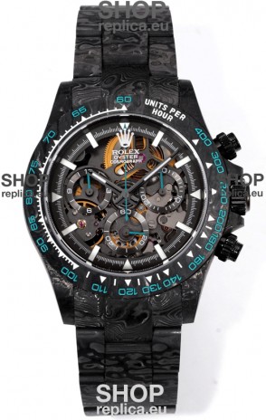 Rolex Daytona Blaken Black Carbon 1:1 Swiss Mirror Replica Skeleton Dial Cal.4130 Movement