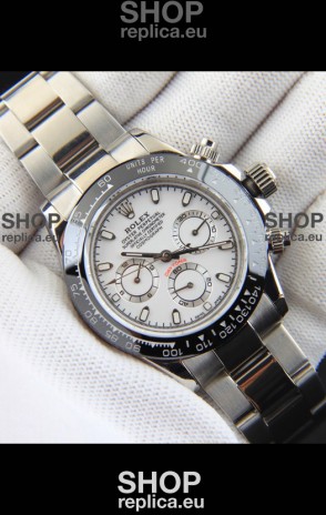 Rolex Daytona Japanese Movement Replica Watch in White Dial - Ceramic Bezel 