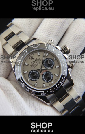 Rolex Daytona Japanese Movement Replica Watch in Grey Dial - Ceramic Bezel 