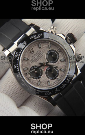 Rolex Daytona Japanese Movement Steel Casing Replica Watch in Meteorite Pattern Dial