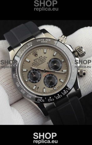 Rolex Daytona Japanese Movement Steel Casing Replica Watch in Grey Dial