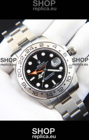 Rolex Explorer II Japanese Movement Replica Watch in Steel Casing Black Dial