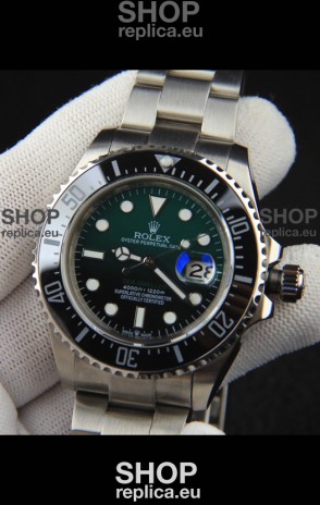 Rolex Sea Dweller Japanese Movement Replica Watch Green Dial 43MM