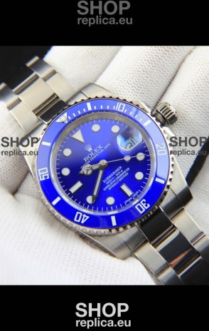 Rolex Submariner Japanese Replica Watch 904L Steel - Ceramic Bezel in Blue