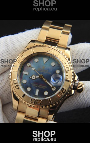 Rolex Yachtmaster Japanese Movement Watch in Gold Casing - Pearl dial 37MM