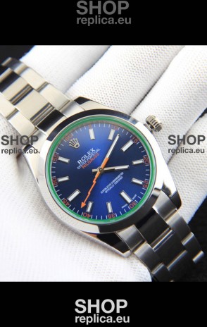 Rolex Milgauss Japanese Movement Replica Watch in Blue Dial 