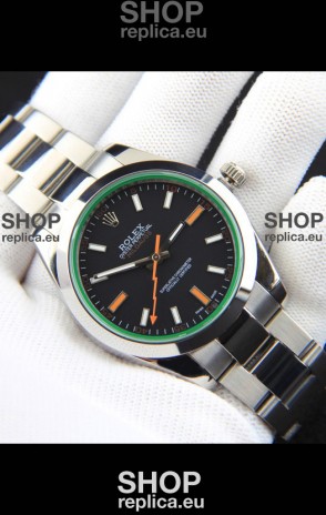 Rolex Milgauss Japanese Movement Replica Watch in Black Dial 