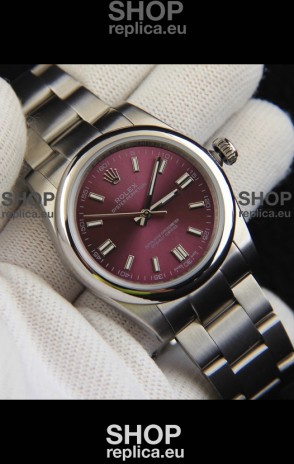 Rolex Oyster Perpetual Japanese Movement Replica Watch 36MM - Burgundy Dial