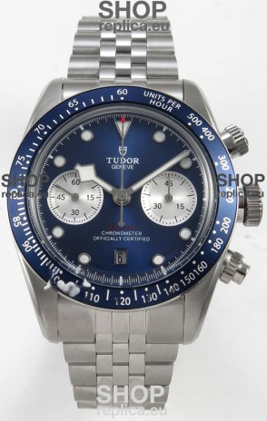 Tudor Super Clone Black Bay Chronograph Watch in Dark Blue Dial