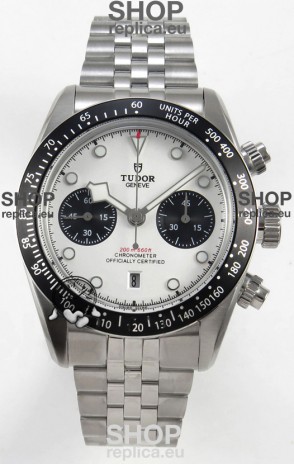 Tudor Super Clone Black Bay Chronograph Watch in White Dial
