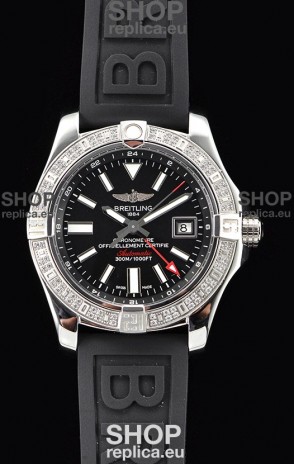 Breitling Avenger II Steel GMT Swiss Watch 1:1 Ultimate Edition - Black Dial