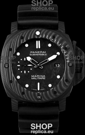 Panerai Submersible Marina Militare Carbotech 47MM 1:1 Mirror Swiss Watch 