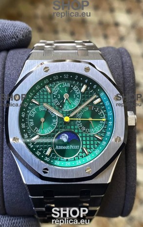 Audemars Piguet Royal Oak Perpetual Calendar Swiss Replica 904L Steel in Green Dial 