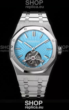 Audemars Piguet Royal Oak Tourbillon 41mm in 904L Casing - Tiffany Blue Tapisserie Dial 1:1 Ultimate Replica