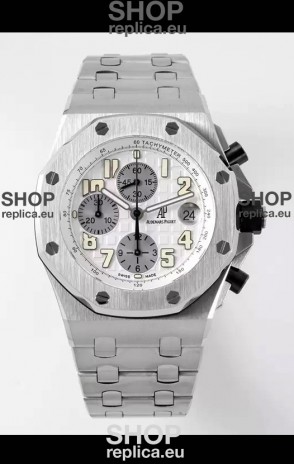 Audemars Piguet Royal Oak Offshore White Dial Chronograph 1:1 Mirror Replica Watch - 904L Steel