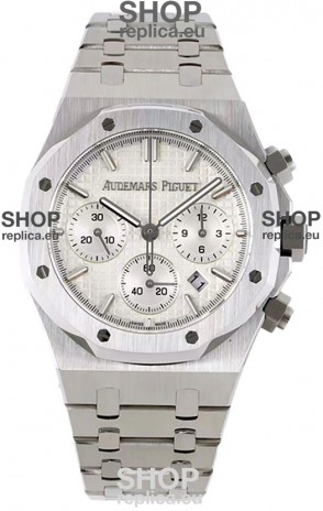 Audemars Piguet Royal Oak Chronograph 1:1 Mirror Replica - 904L Steel in White Dial 41MM