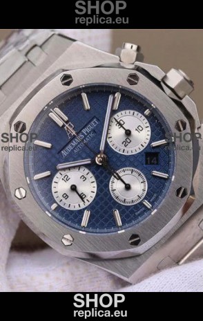 Audemars Piguet Royal Oak Chronograph Blue Dial Steel Strap Swiss Replica Watch