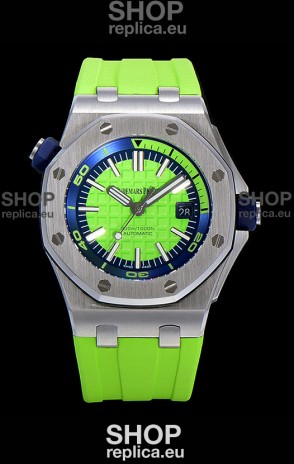 Audemars Piguet Royal Oak Diver Swiss Replica Lime Green Dial 1:1 Quality 3120 Movement 904L Steel 