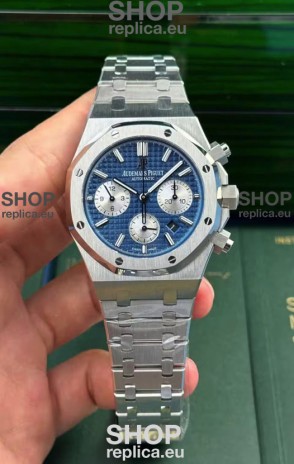 Audemars Piguet Royal Oak Chronograph Blue Dial Steel Strap Swiss Replica Watch