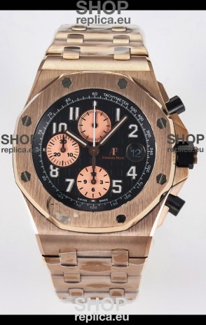 Audemars Piguet Royal Oak Offshore Rose Gold Half BRICK Dial 1:1 Super Clone Replica Watch - 904L Steel