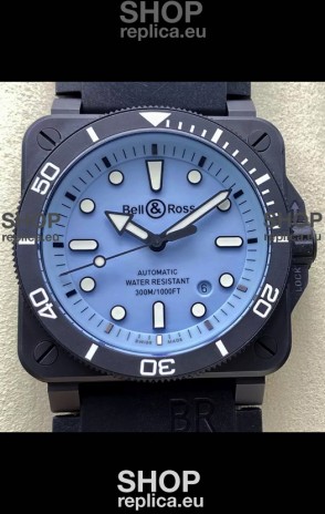 Bell & Ross BR03-92 Divers Edition PVD Coated 1:1 Mirror Replica Blue Dial