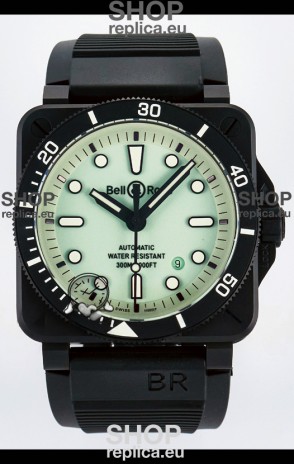 Bell & Ross BR03-92 Divers Edition PVD Coated 1:1 Mirror Replica Green Dial