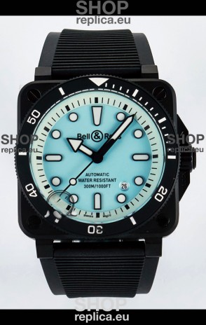 Bell & Ross BR03-92 Divers Edition PVD Coated 1:1 Mirror Replica Pale Blue Dial