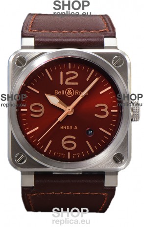 Bell and Ross BR03-A Golden Heritage Edition 904L Swiss Replica Watch 