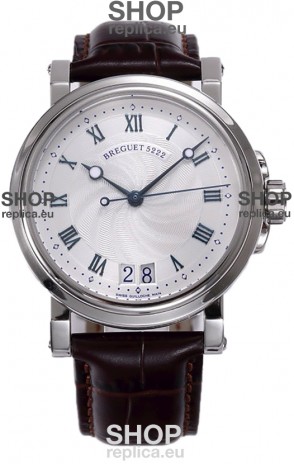 Breguet Marine Automatic Big Date 5817 Stainless Steel Watch with in White Dial 