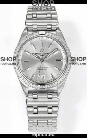 Breitling Chronomat 36MM Stainless Steel Casing 1:1 Mirror Replica Watch Steel Dial