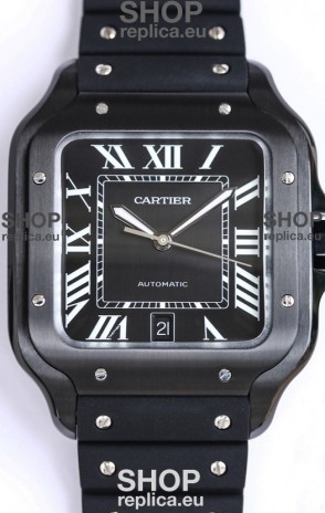 Santos De Cartier DLC Coated Casing 1:1 Mirror Swiss Replica Watch 40MM