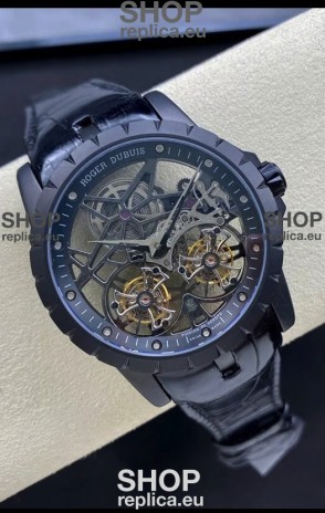 Roger Dubuis Excalibur Dual Tourbillon 1:1 Mirror Swiss DLC Coating